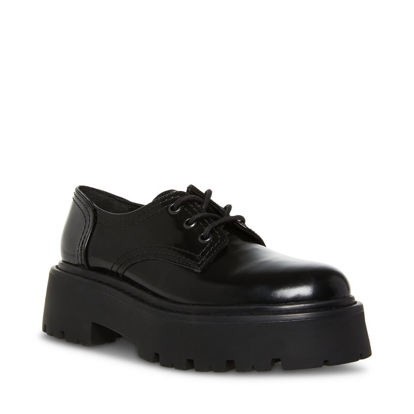 Zapatos Plataforma Steve Madden Raelynn Cuero Mujer Negras | ES LZS084